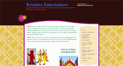 Desktop Screenshot of kreative-entertainers.com