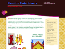 Tablet Screenshot of kreative-entertainers.com